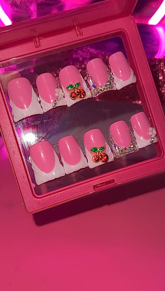 Cherry on Top 🍒 | Short Duck Press-On Nails