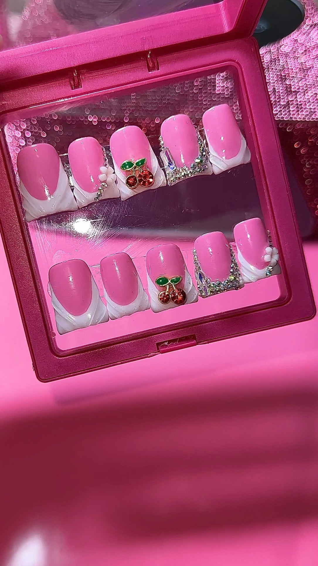 Cherry on Top 🍒 | Short Duck Press-On Nails