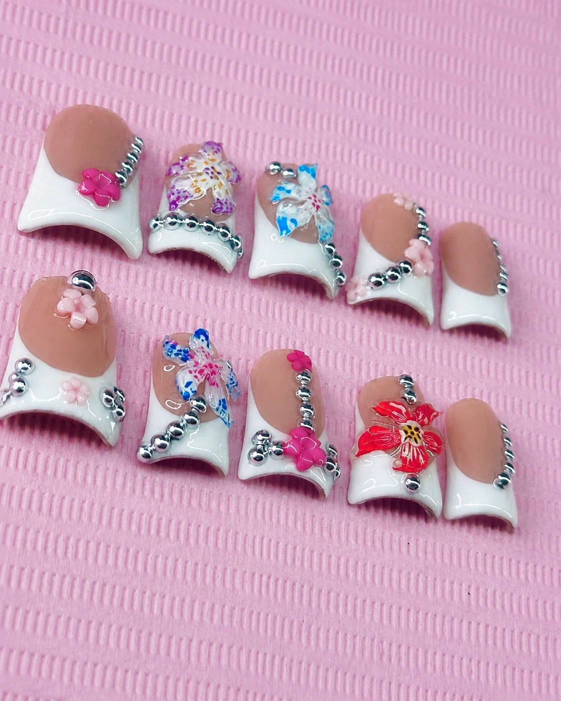 Petal Pressure 🌺| Short Duck Press-On Nails