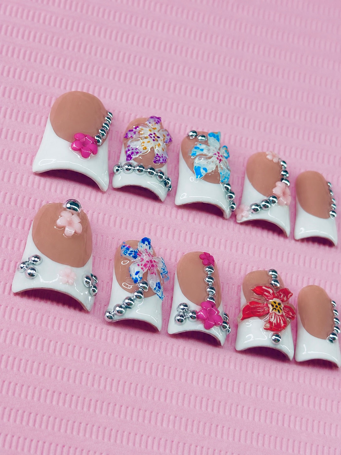Petal Pressure 🌺| Short Duck Press-On Nails