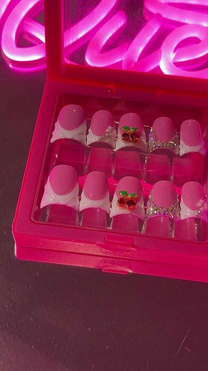 Cherry on Top 🍒 | Short Duck Press-On Nails